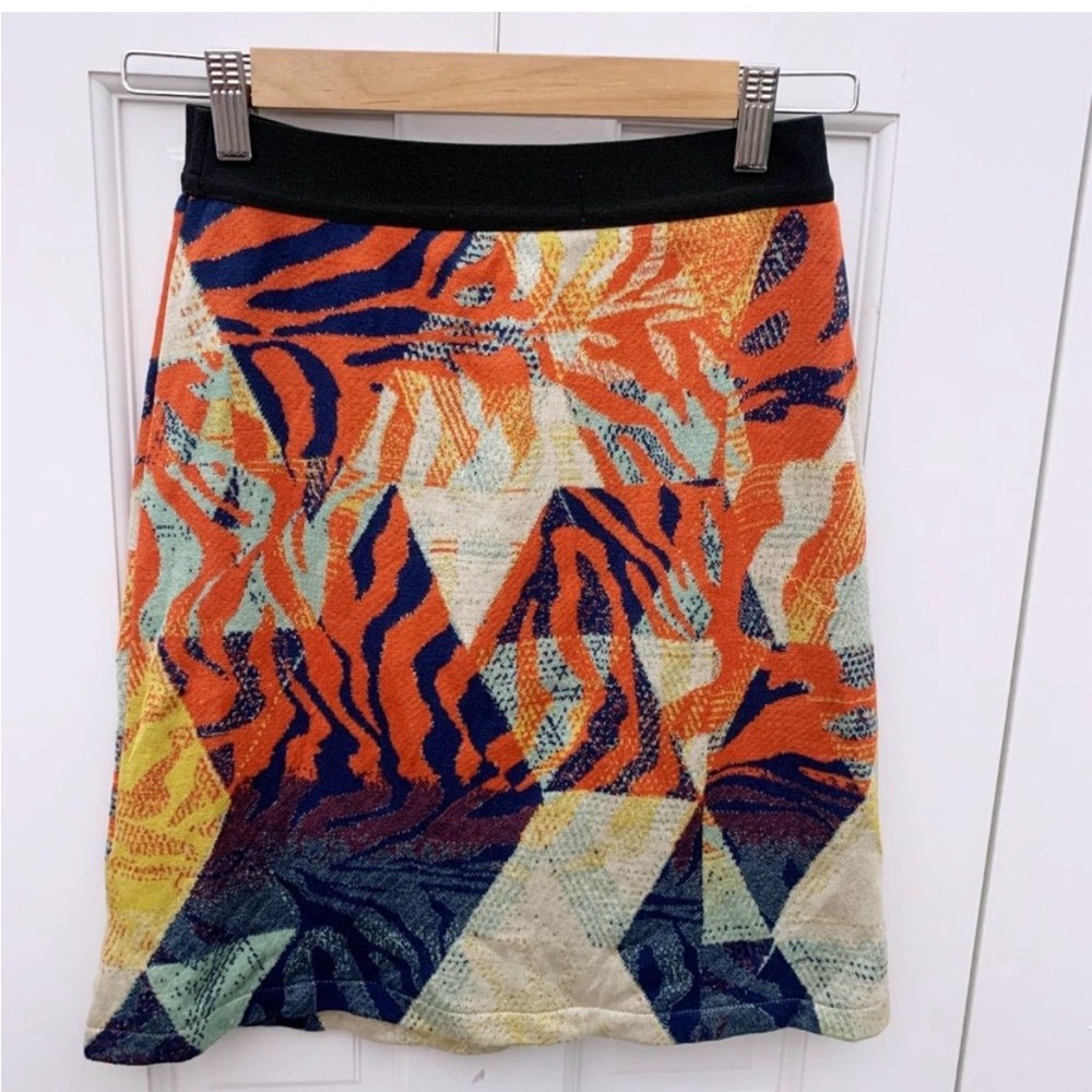 Anthropologie x Aldo Martins Abstract Print Jacquard Knit Mini Skirt Women’s - L - Picture 7 of 13